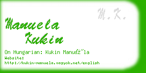 manuela kukin business card